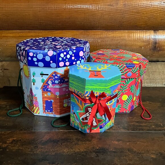 3 Empty Octagonal LUSH Gift Boxes for Reuse, Storage, Display, or Collecting - Picture 6 of 6